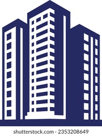 Building, skyscraper, high-rise building, residential complex, logo, icon