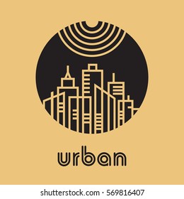 Building or skyscraper, tower and office city architecture building, house business building, apartment office sign or symbol, vector illustration