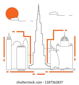 Building and skyscrapers. City view. Architecture. Travel and leisure.