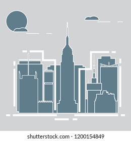 Building and skyscrapers. City view. Architecture. Travel and leisure.