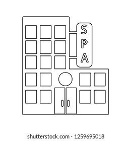 building of the spa center icon. Element of SPA for mobile concept and web apps icon. Thin line icon for website design and development, app development