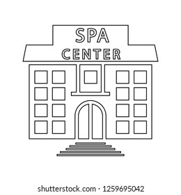 building of the spa center icon. Element of SPA for mobile concept and web apps icon. Thin line icon for website design and development, app development