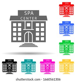 building of the spa center multi color style icon. Simple glyph, flat vector of spa icons for ui and ux, website or mobile application