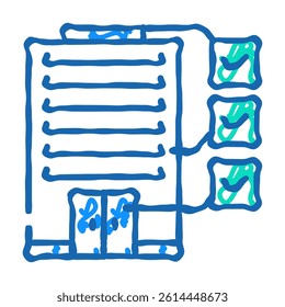 building specifications architectural drafter doodle icon sketch vector. building specifications architectural drafter sign. isolated symbol illustration