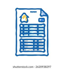 building specifications architectural drafter doodle icon sketch vector. building specifications architectural drafter sign. isolated symbol illustration