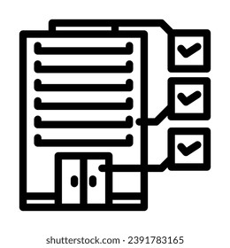 building specifications architectural drafter line icon vector. building specifications architectural drafter sign. isolated contour symbol black illustration