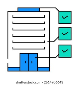 building specifications architectural drafter line icon vector. building specifications architectural drafter sign. isolated symbol illustration