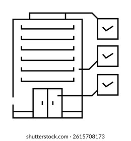 building specifications architectural drafter line icon vector. building specifications architectural drafter sign. isolated contour symbol black illustration