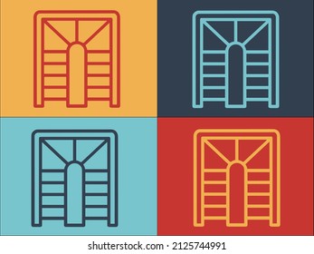 Building Staircase Logo Template, Simple Flat Icon of building,staircase,architecture