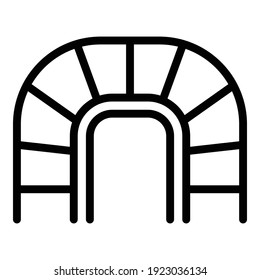 Building stairway icon. Outline building stairway vector icon for web design isolated on white background