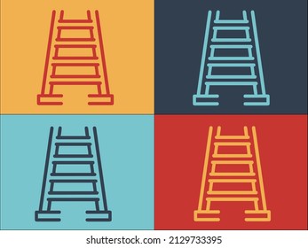 Plantilla de logotipo de la carga de paso de construcción, icono plano simple de la escalera, paso,construcción
