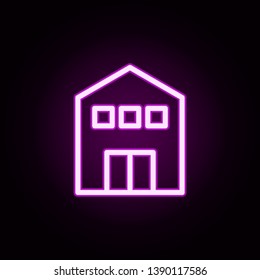 building stock neon icon. Elements of building set. Simple icon for websites, web design, mobile app, info graphics