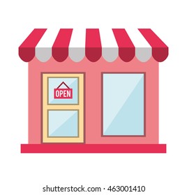 building store construction silhouette icon vector isolated graphic