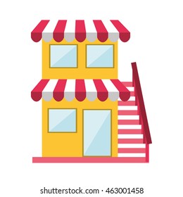 building store construction silhouette icon vector isolated graphic