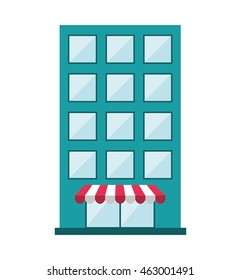 building store construction silhouette icon vector isolated graphic