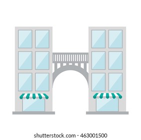 building store construction silhouette icon vector isolated graphic
