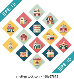 Building and store icons set