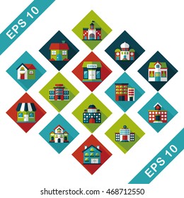 Building and store icons set