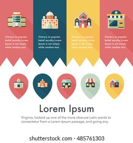 Building and store icons set