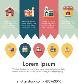 Building and store icons set