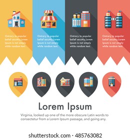 Building and store icons set