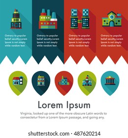 Building and store icons set