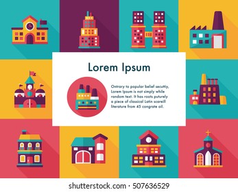 Building and store icons set