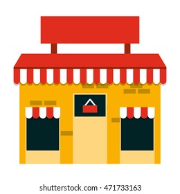 building store market isolated vector illustration design