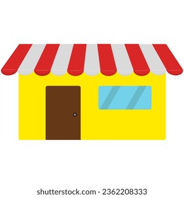 building store, online shopping, flat design, vector illustration 