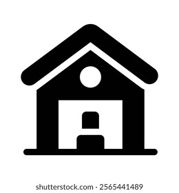 Building for storing goods, warehouse vector design