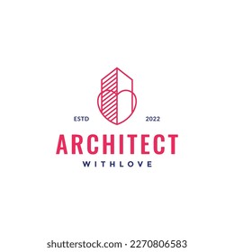 Baustruktur Architekt Lieblingslisten Logo Design Symbol Vektorgrafik