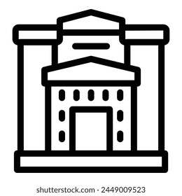 Building structure icon outline vector. Tourism travel. Art gallery design