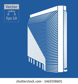 building structure silhouette - vector