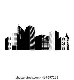 building structure silhouette window tower city dowtown corporate  vector  illustration isolated