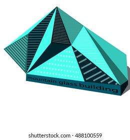 building in the style of the mountain eps10 vector