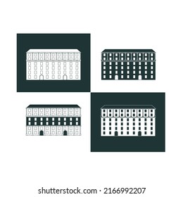 estilo de construcción retrospectiva monocromo logotipo de la marca del vector logotipo del historial de negocio