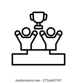 Ilustração do vetor de linha do ícone de sucesso de construção