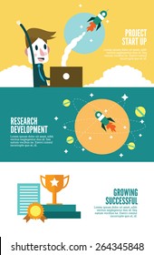 Building Successful business info graphics. flat design elements. vector illustration