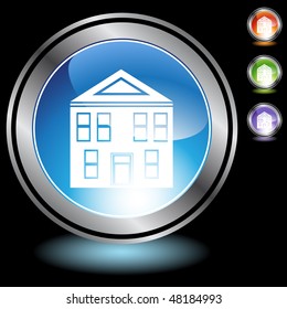Building symbol isolated web icon on a background.