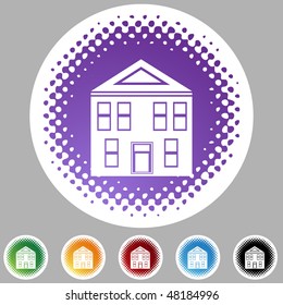 Building symbol isolated web icon on a background.