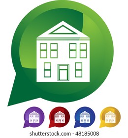 Building symbol isolated web icon on a background.