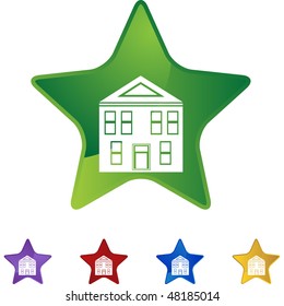 Building symbol isolated web icon on a background.