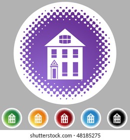 Building symbol isolated web icon on a background.
