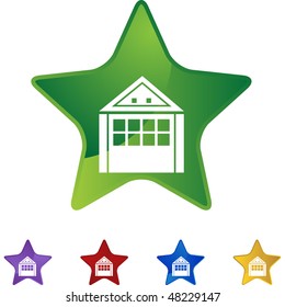 Building symbol isolated web icon on a background.