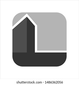 Building symbol. Square icon. vector logo.