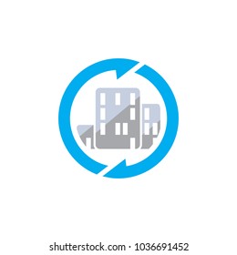 Building Sync Logo Icon Design