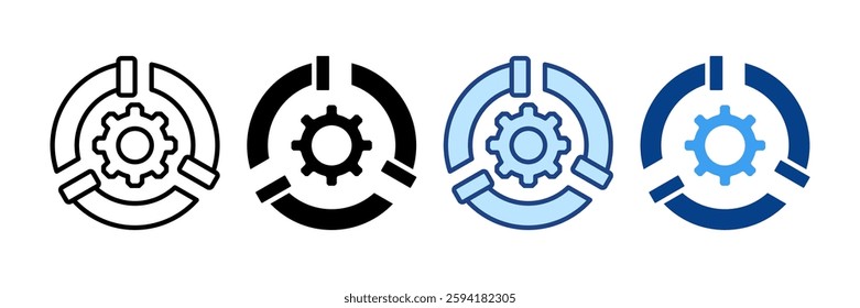 Building Systems Icon Set Multiple Style Collection