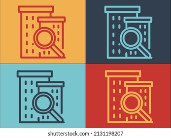 Building Target Audience Logo Template, Simple Flat Icon of audience,concept,crm