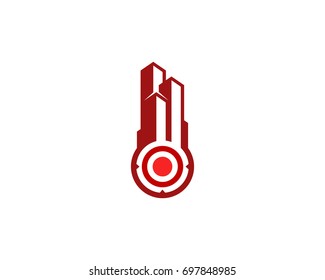 Building Target Icon Logo Design Element