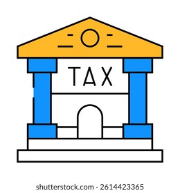 building tax line icon vector. building tax sign. isolated symbol illustration